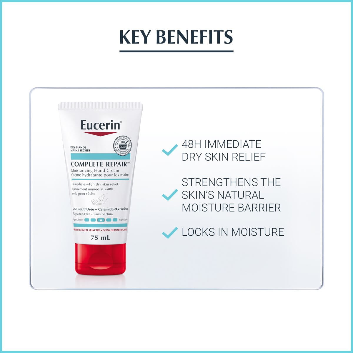 Eucerin Dry Skin Complete Repair Moisturizing Hand Cream 5 Urea